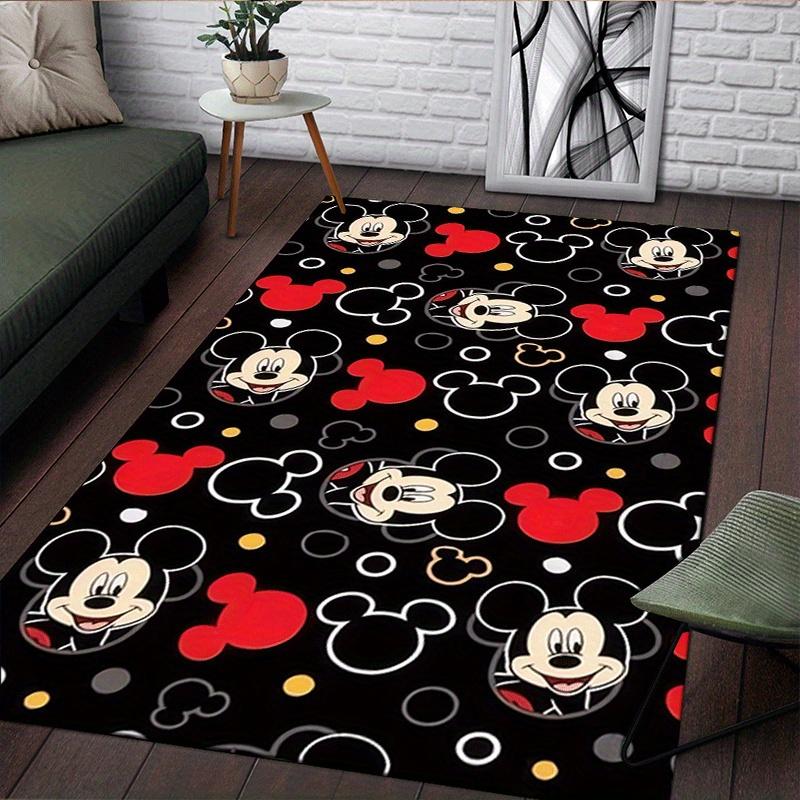 1pc Mickey Pattern Area Rug Soft Flannel Floor Mat for Living Room,Office,Bedroom and Carpet,Sofa Coffee Table Floor Mat