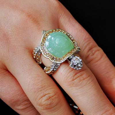 Women's Antique Style Ring Party Bague Cool Turtle Wedding Engagement Jewelry Gift AVE