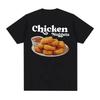 Chicken Nuggets Vintage Funny Food Meme T-Shirt Unisex Hip Hop Fashion Casual Pure Cotton Short Sleeve Top Women And Men T-shirt