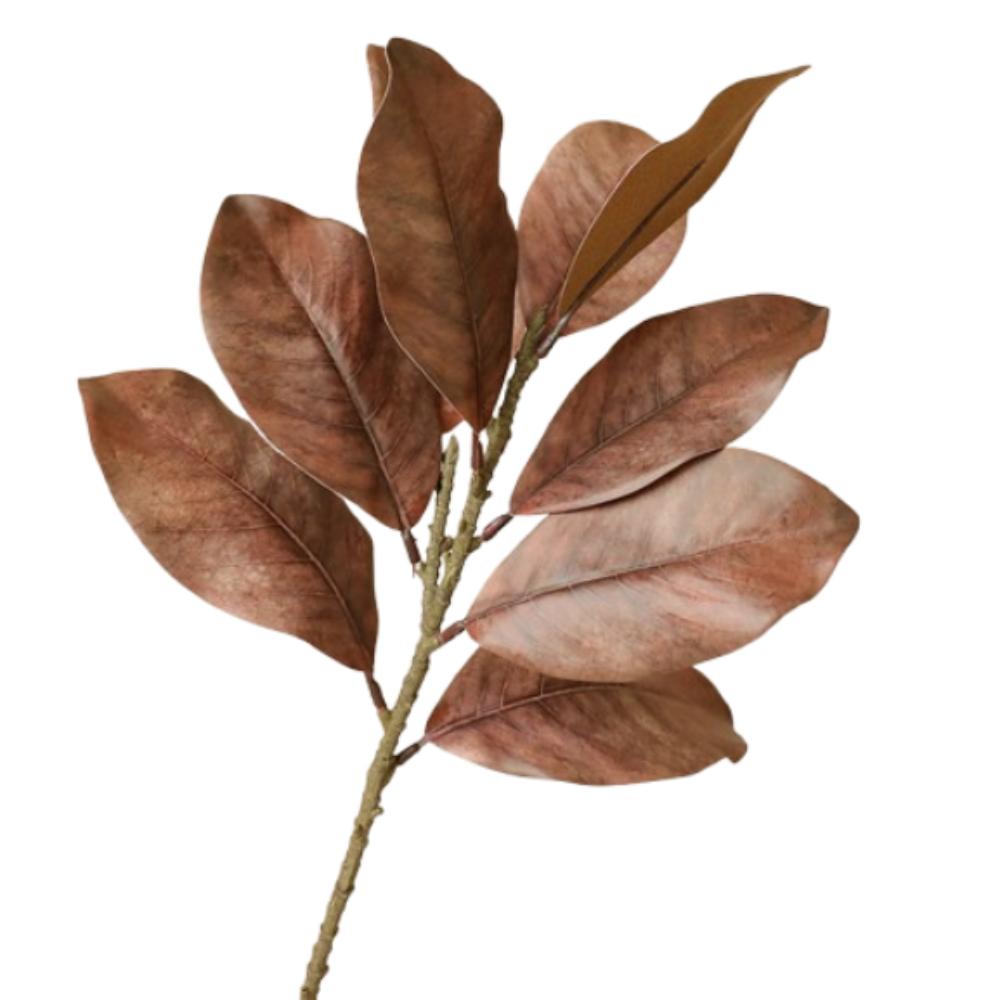 Real Touch Artificial Magnolia Leaf Branches Lifelike Simulated Green Plants  Outdoor Garden Decor