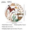 Horse Party Tableware Birthday Party Tableware Western Baby Shower Disposable Dinnerware,Horse Themed Party Tableware