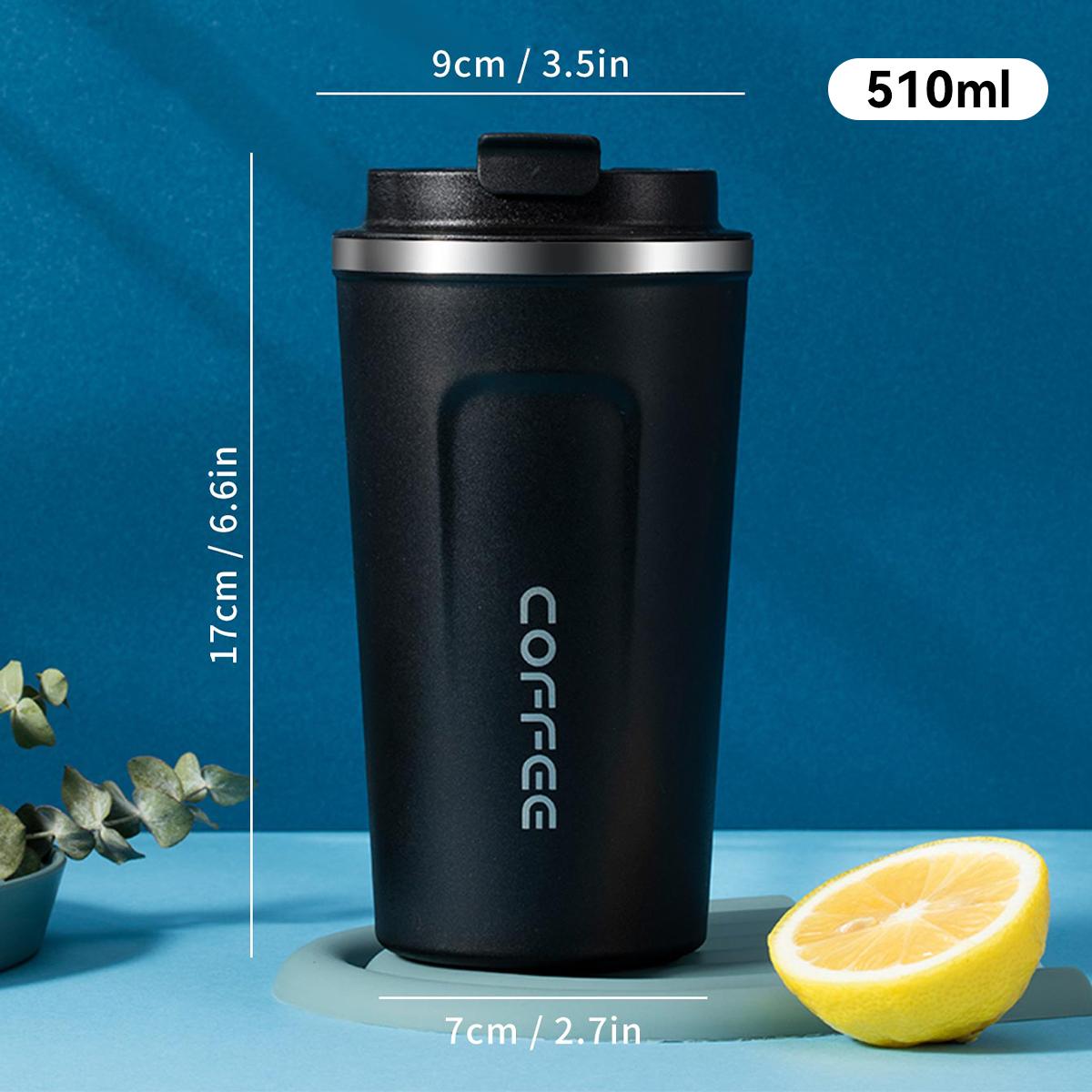 

Portable Sealed Thermos Cup 304 Stainless Steel Double Wall Coffee Cup Tumbler With Lid Sport Travel Drinking Cup Drinkware чёрный