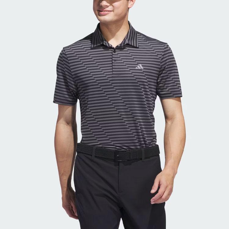 Adidas Ultimate365 Mesh Print Polo Shirt Men Polo Shirts Black IS8867