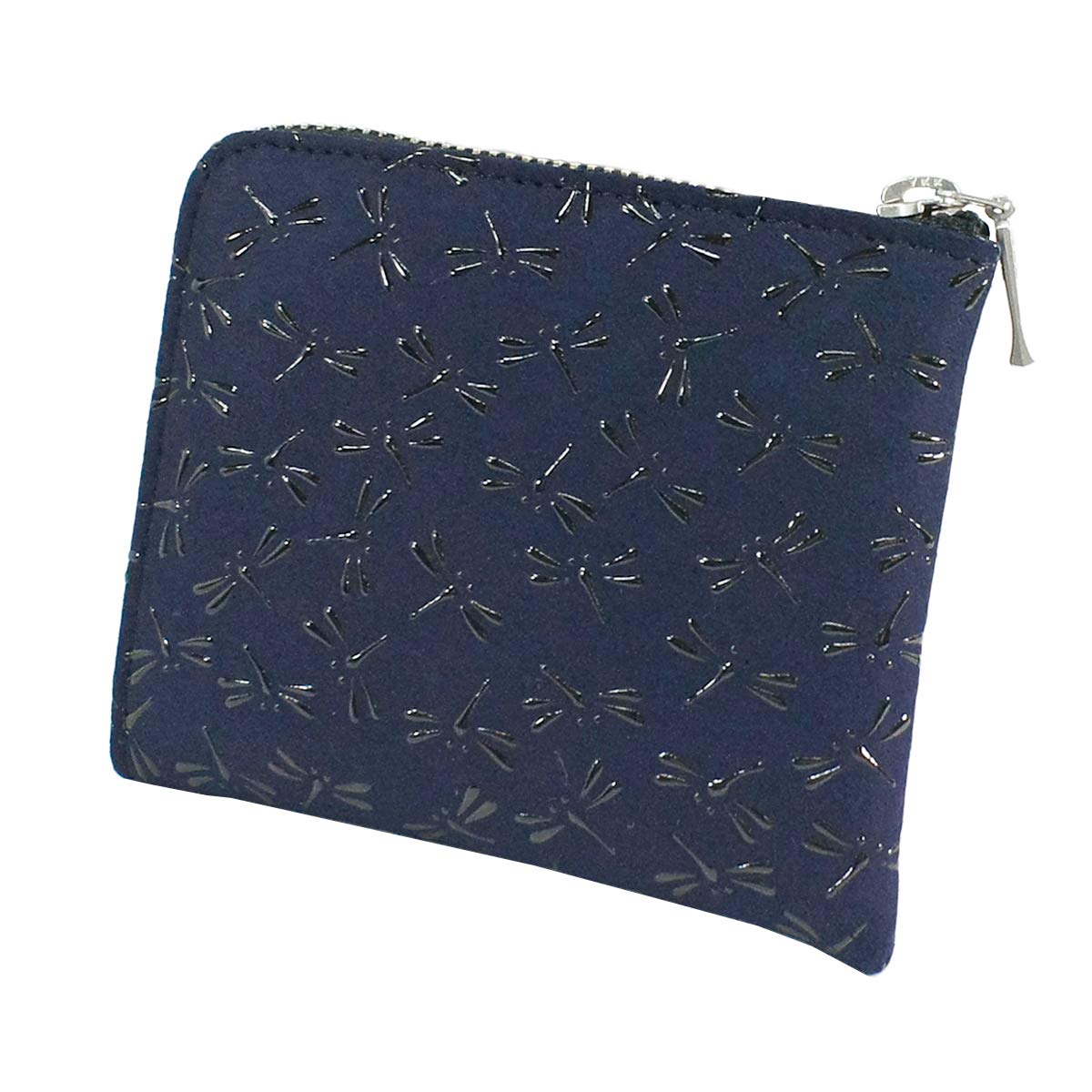 

Indenya Inden Coin Purse F Coin Purse 08 Deerskin Navy x Black Lacquer Dragonfly Pattern 1008-04-008