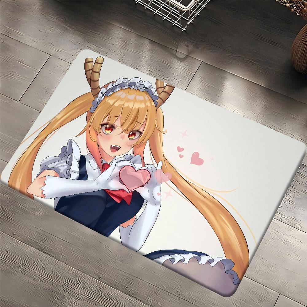 

Miss Kobayashis Dragon Maid Anti-slip Floor Mat Soft Rectangle for Home Indoor Outdoor Front Door Hotel Decor Mat 40x60 cm