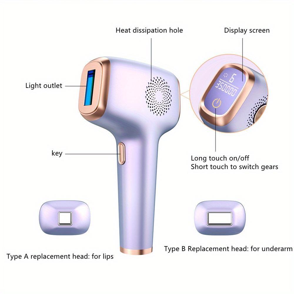 1 Set Laser Hair Removal with Ice Cooling Care Function for Women Permanent, Painless Hair Remover Device for Armpits Legs Arms Bikini Line