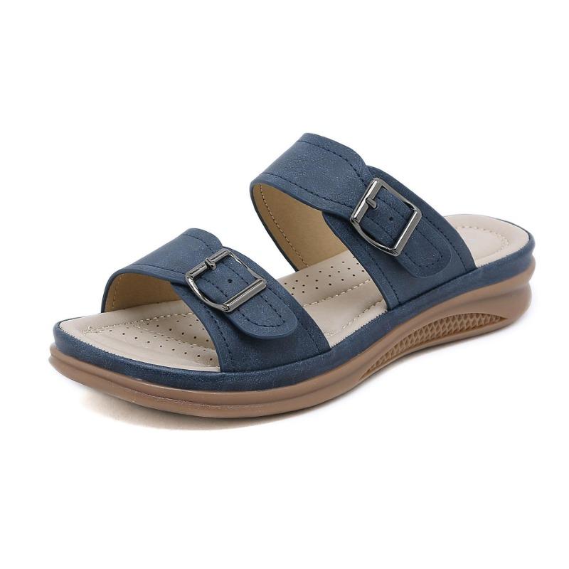 

Summer Shoes Women Flat Sandals Summer Holiday Fashion Brand Ladies Modern Sandals Blue Plus Size 42 D380 36 синій