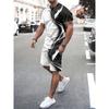The New Men's Set for Summer 2025 Featuring 3D Geometric Prints and Abstract Streetwear Is Fashionable Casual and Everyday