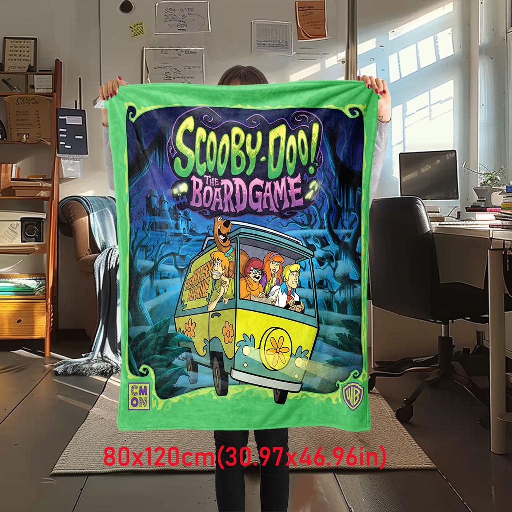 Halloween fantasy comedy adventure cartoon movie Scooby-Doo blanket soft home furnishing nap decoration four seasons warm Sherpa blanket U12