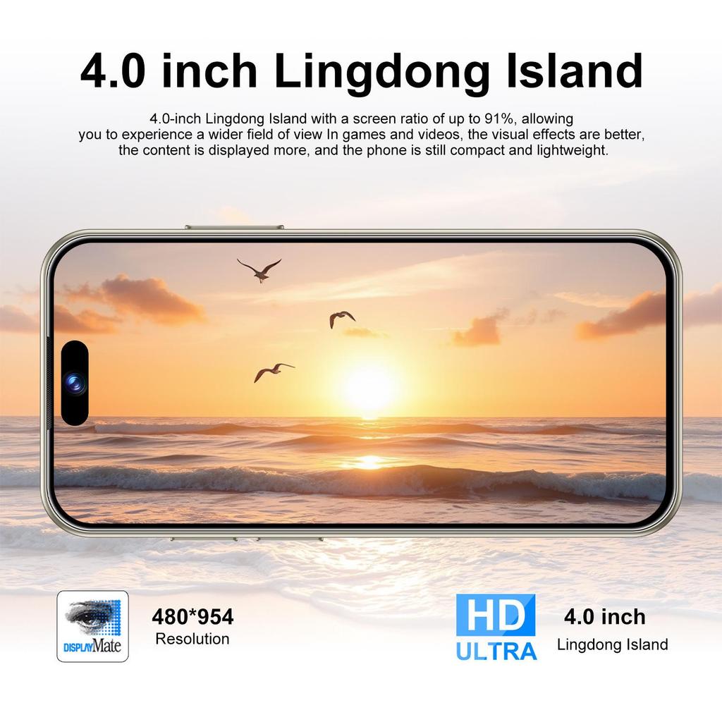 S25 Mini Dual-SIM 4-Zoll Android-Smartphone mit 4+64GB Speicher