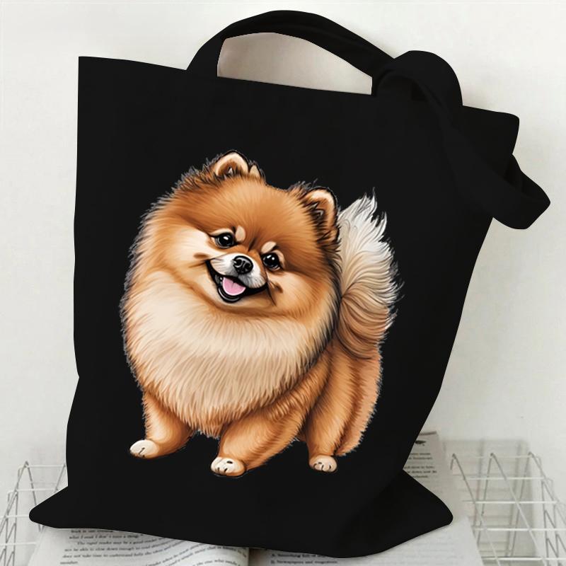 

Женские сумки Сиба-ину Корги Пудель Бигль Животное Собака Серия Холщовая сумка-тоут Модная забавная сумка для любителей собак Подарок для дам