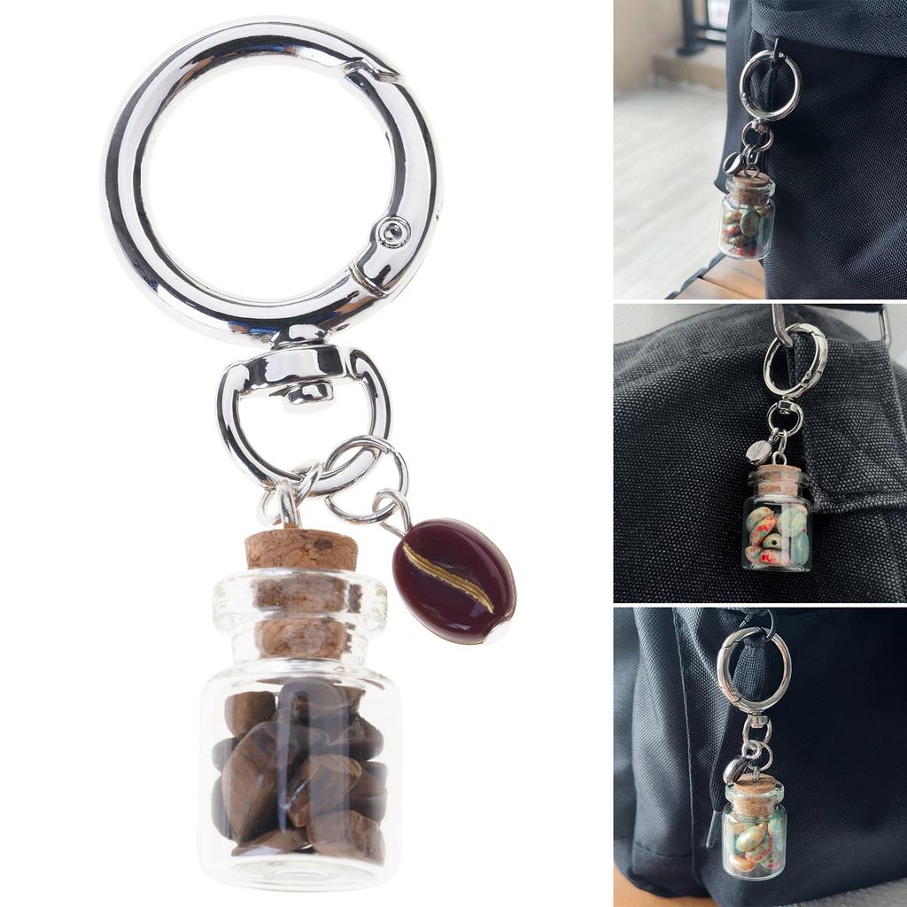 Miniature Coffee Bean Bless Bottle Pendant For Good Luck And Personal Style Crafted From High Quality Acrylic And Alloy