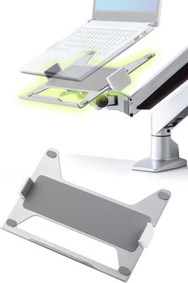Sanwa Direct Monitor Arm with Laptop Tray, Compatible with 11.6-17.3 Inch Monitors, VESA 75x75 Compatible, Model 100-VESA004