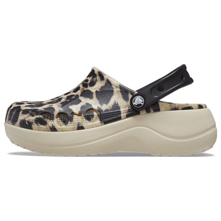 Crocs Baya Platform Clog Animal Print EVA Comfortable Clogs Women clogs Leopard-Print 208712-90L 34-35