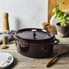 Staub Cocotte Oval Grenadine Red Large Hand Cast Enamel Pot IH Compatible Japanese La Cocotte Oval "Pico 33cm" [Authorized Product] 40509-692