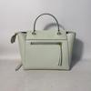 [Pre-Owned] Belt Micro Light Blue Leather Catfish Crossbody Shoulder Bag With Silver Hardware And Detachable Strap - Excellent #G2G3XX