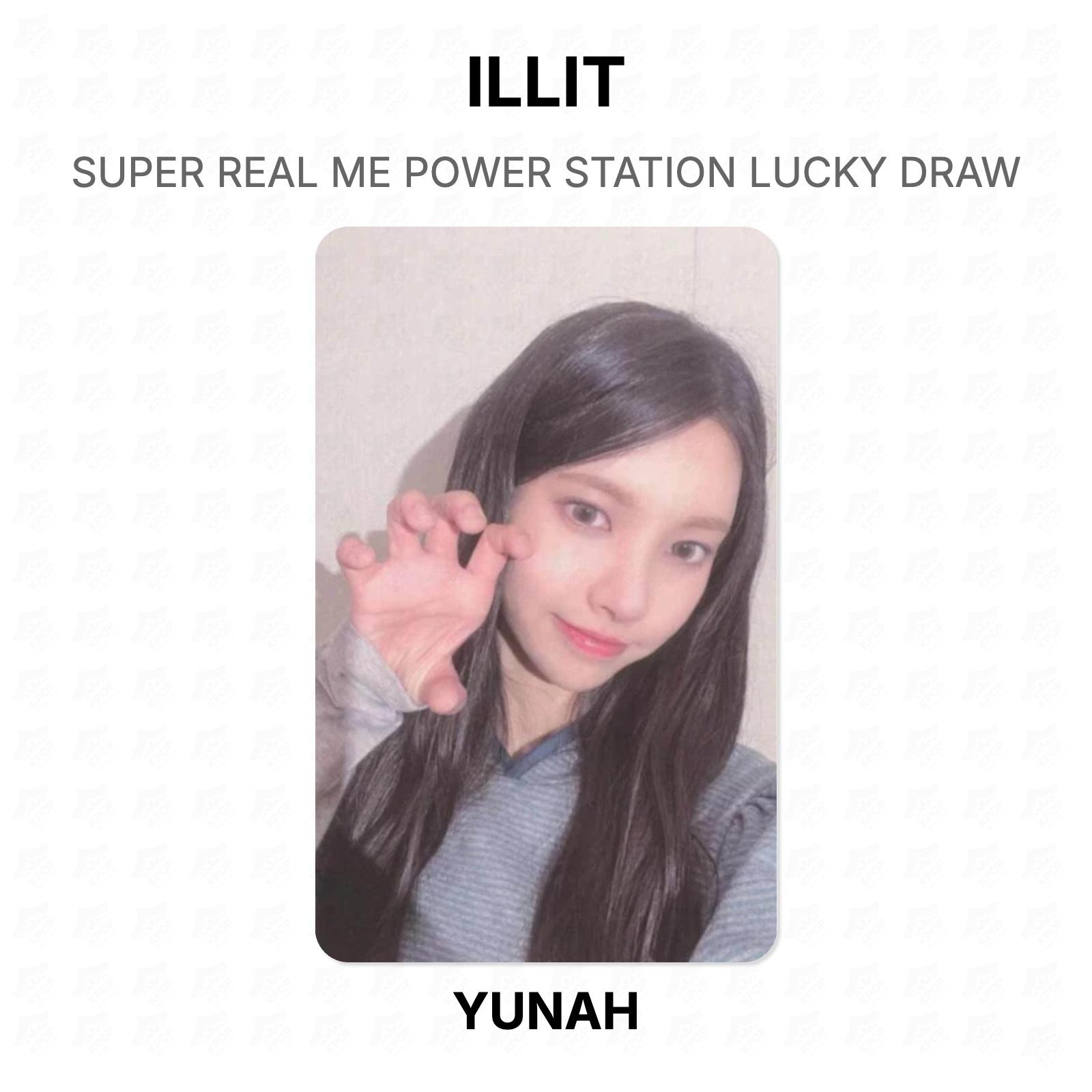 ILLIT SUPER REAL ME POWER STATION LUCKY DRAW Official Photocard YUNAH