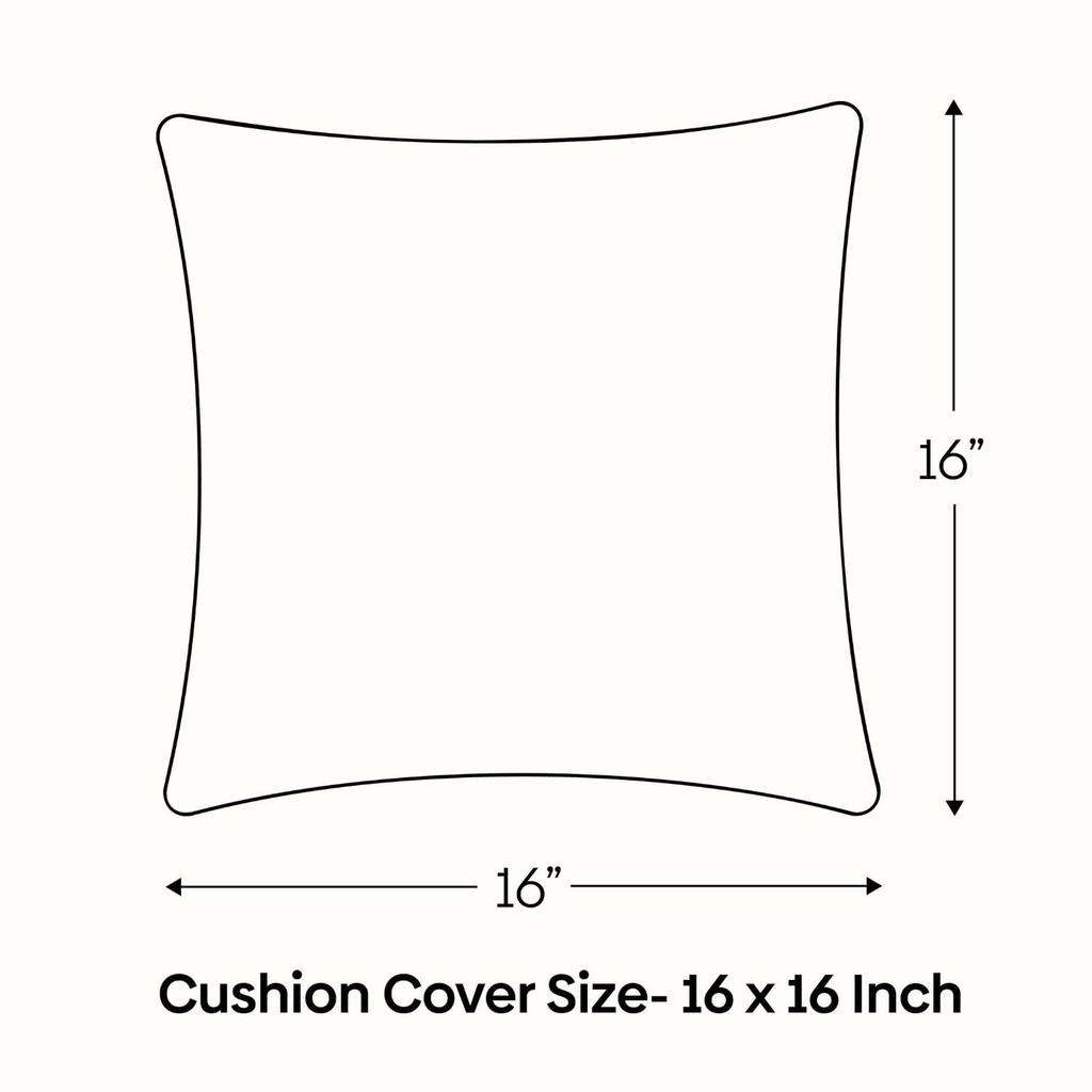 Decorative Embroidered Cushion Cover | Knitted Christmas Winter Pillow Cushion Cover for Sofa Living Room | 16inch x 16inch | Rudolph