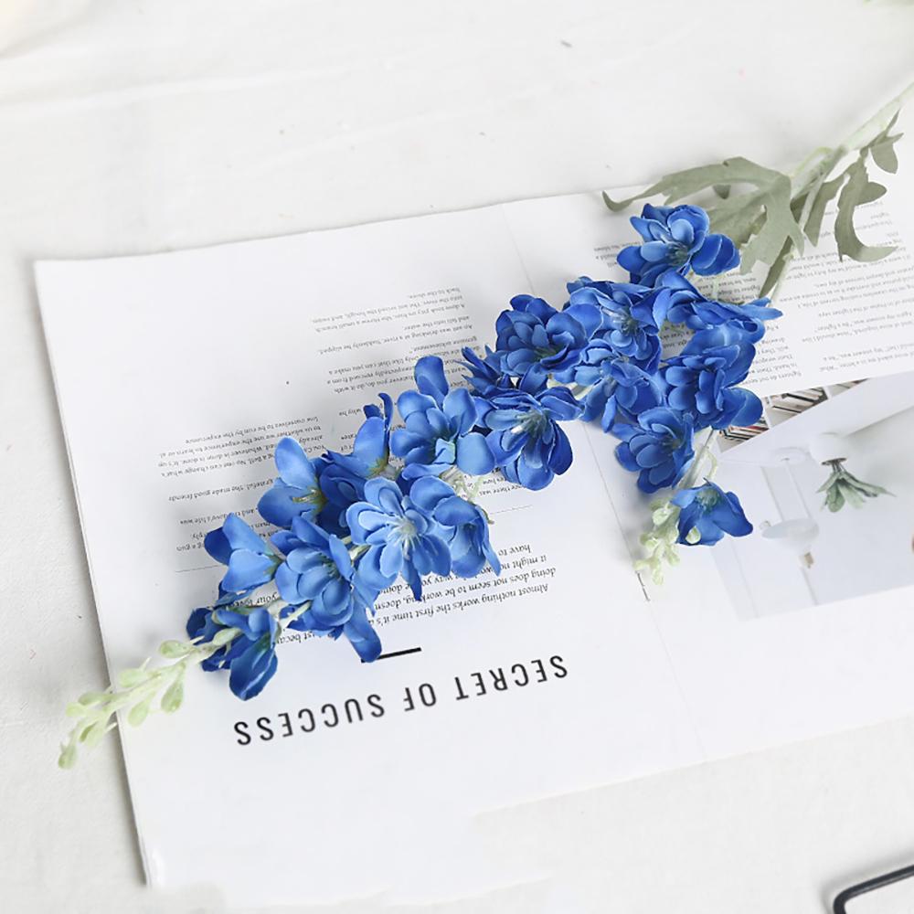 

1/2Pcs Delphinium Artificial Flower Long Larkspur Stem Silk Flower Bouquet for Home Room Decor Garden Outdoor Wedding Decoration 1Pcs