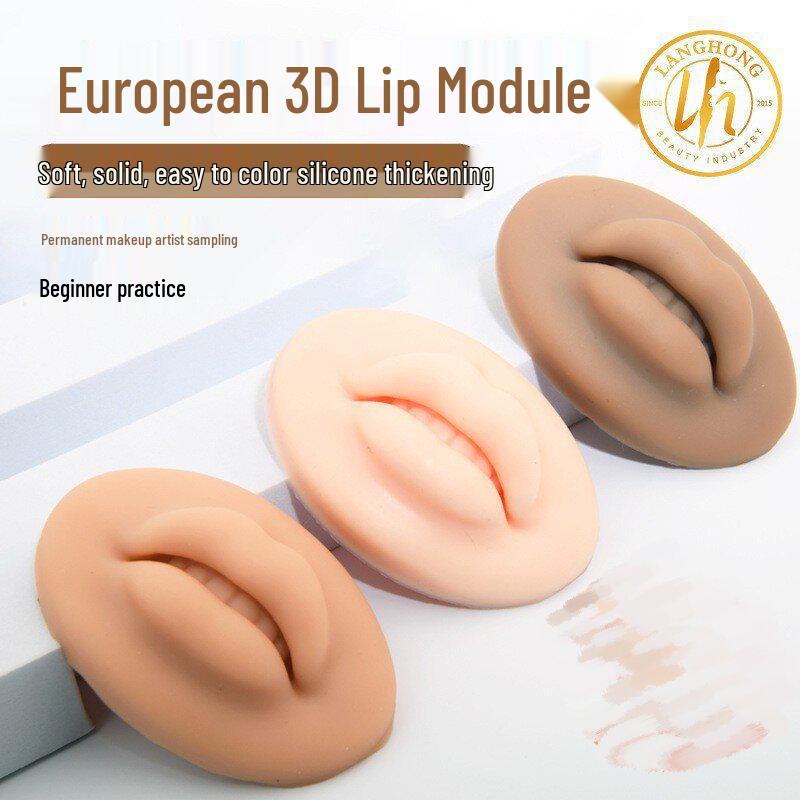 

5D Silicone Lip and Brow Practice Skin for Permanent Makeup Training Dark Skin Tone