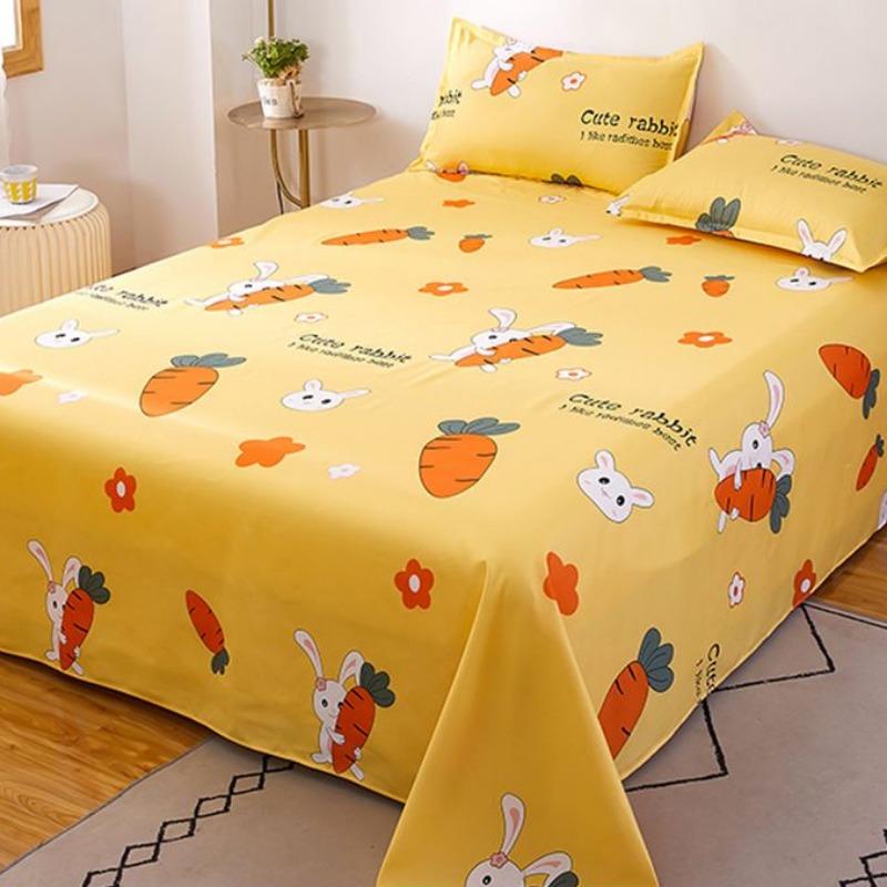 Fitted Bed Sheet Fashion Modern Household Dormitory Comfortable Skin-friendly Cartoon Bedspread King Queen Size Bedcover Ins