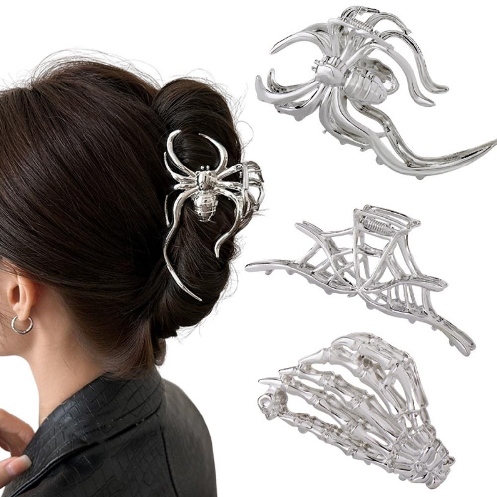 Halloween Legierung Tier Fledermaus Haarklammern Frauen Mädchen Minimalistisch Y2K Metall Haifisch-Klammer Gothic Feiertags-Haarschmuck