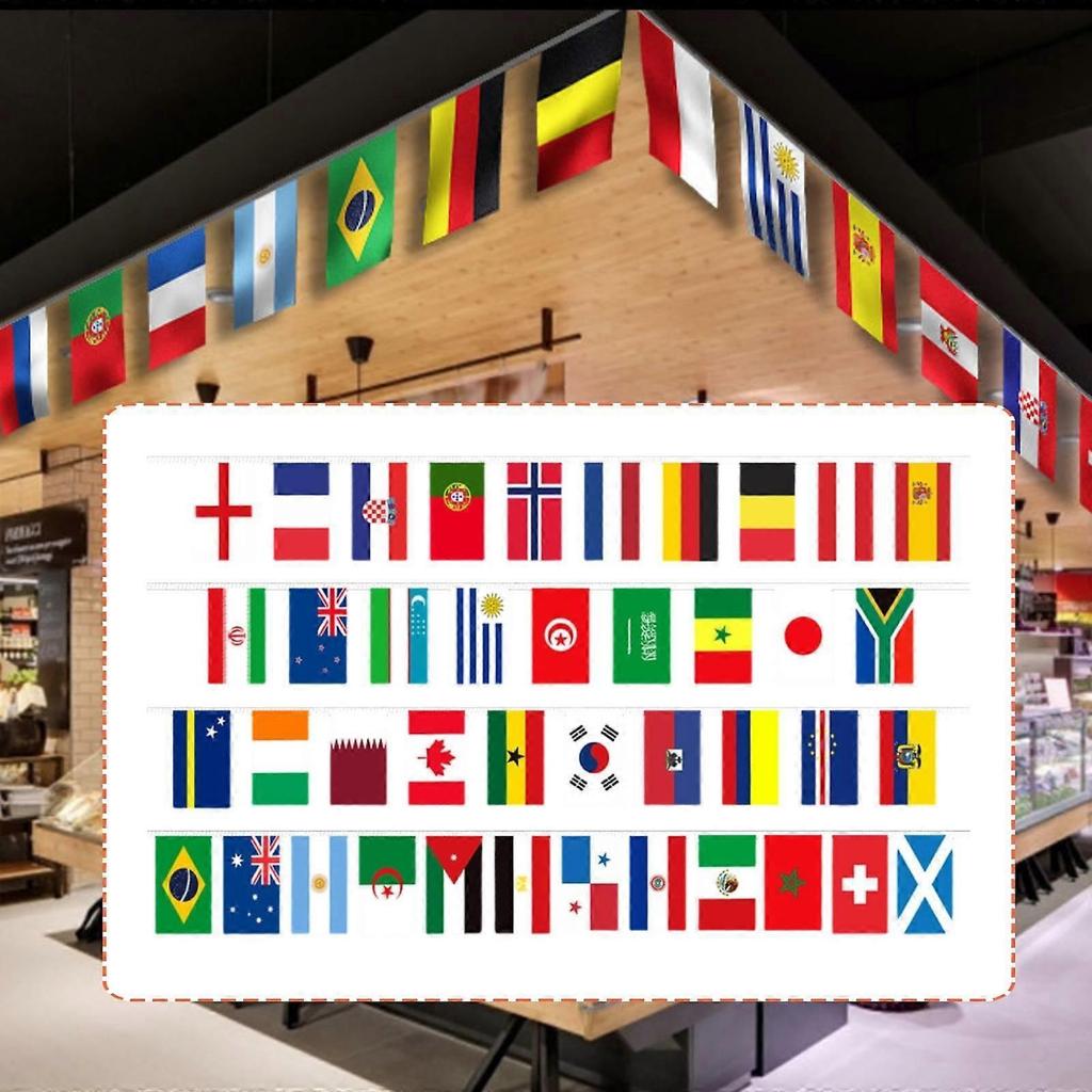 48 Länder Flaggen für Weltmeisterschaft 2026 Internationale Flaggen Kette Weltmeisterschaft Banner