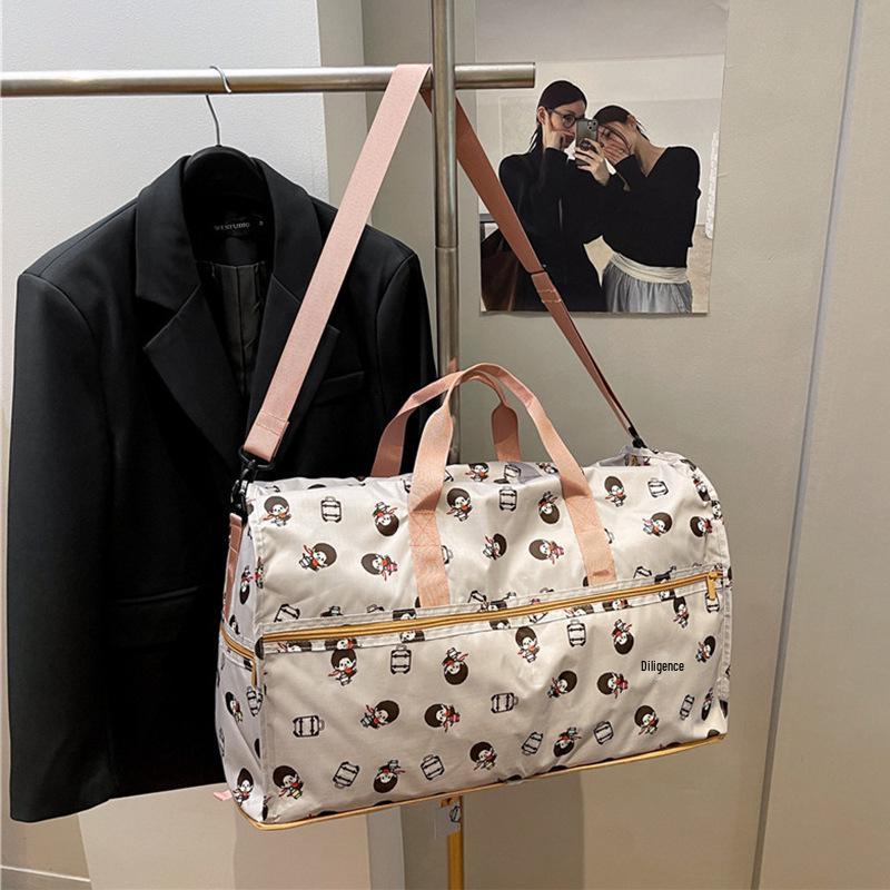 Большая вместимость, легкая, складная, водостойкая, с мультяшным рисунком, дорожная сумка-даффл, ручная сумка