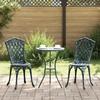 3-Piece Green Aluminum Garden Bistro Set vidaXL 42002393