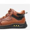 Men's High-top Hiking Boots Casual Sneakers Handmade Leather Shoes 39-46