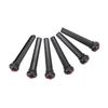 6Pcs Black Guitar Bridge Pin Kit Decorative Robust Clarity Increasing Guitar Bridge Pin Replacement