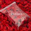 2100 Pcs Realistic Red Rose Petals - Heart-Shaped Floral Decoration, Fabric Roses for Weddings, Valentine'S Day, Anniversary Parties