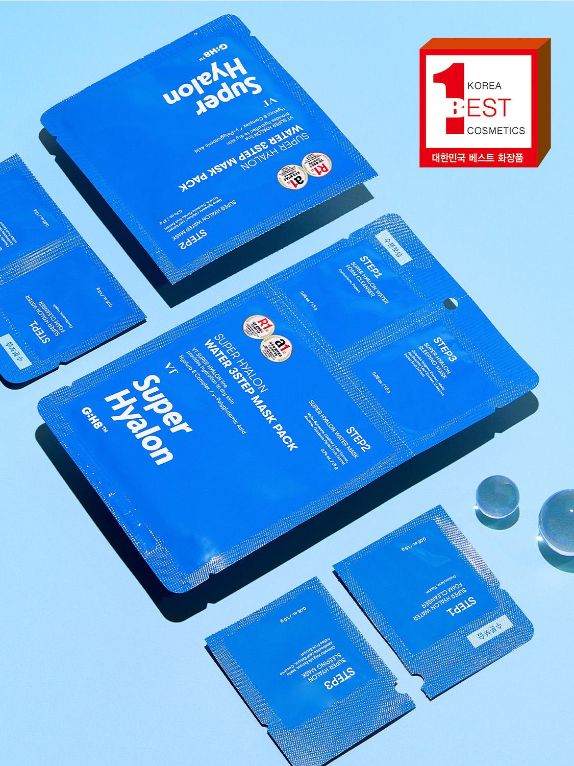 

VT Super Hyalon Water 3-Step Hydrating Mask Pack 1ea