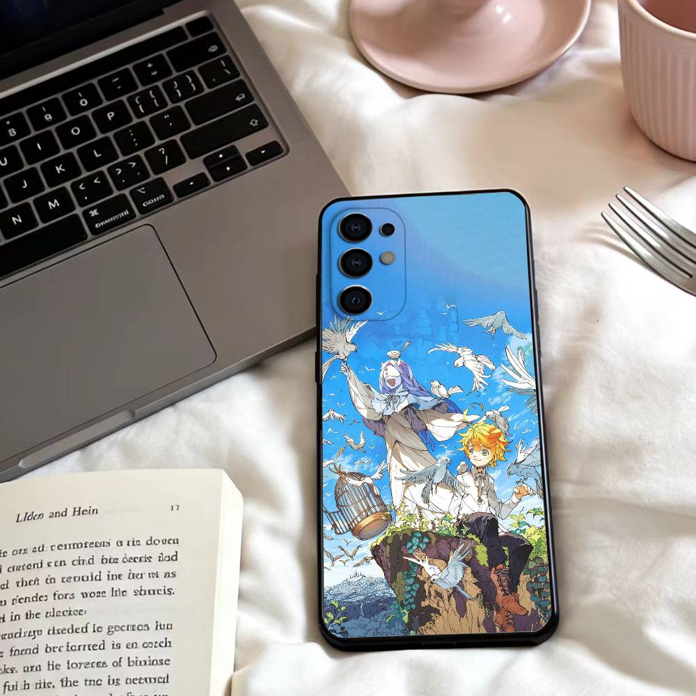 T-The Promised Neverland Anime Phone Case For Samsung S25,24,23,22,30,21,10,9,Ultra,Plus,Lite,FE,4,5 G Soft Black Case