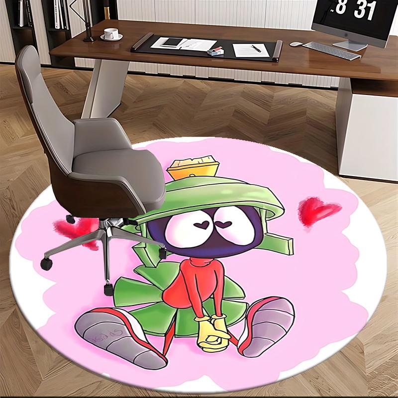Marvin the Martian Chair Mat - Round Carpet for Home Decor, Office Use, and Gifts - Suitable for Bedrooms, Living Rooms, and Various Rooms0266b