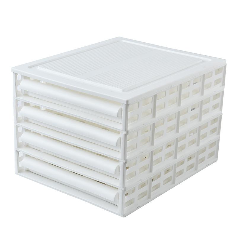 4-teiliger Schrank-Organizer, Schubladen-Kleider-Organizer, Regal, Aufbewahrungshalter, Rack für Hosen, Röcke, Trennwände, Kleiderschrank, Kleidungs-Organizer