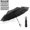 Dual-Use Automatic Umbrella for Men & Women: Sun & Rain Protection with black glue sunshade. Customizable with printed logo, fits two people.
