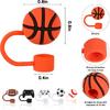 12 Pcs Baseball Straw Topper for Stanley, Straw Covers Boys for Stanley Cup, Softball Straw Topper Compatible with Stanley 30&40 Oz 10mm Boy Straw