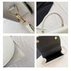 Elegant Solid Color Small Square Bag  Trendy Minimalist Faux Leather Shoulder Handbag Fashion Crossbody Purse CLE