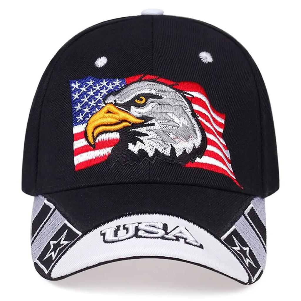 Women Usa Eagle Embroidery Baseball Caps Spring Autumn Outdoor Use Adjustable Casual Hats Sunscreen Hat For Men And