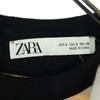 Zara Border Pattern Short Sleeve Round Neck Cardigan S Black Series Women Used
