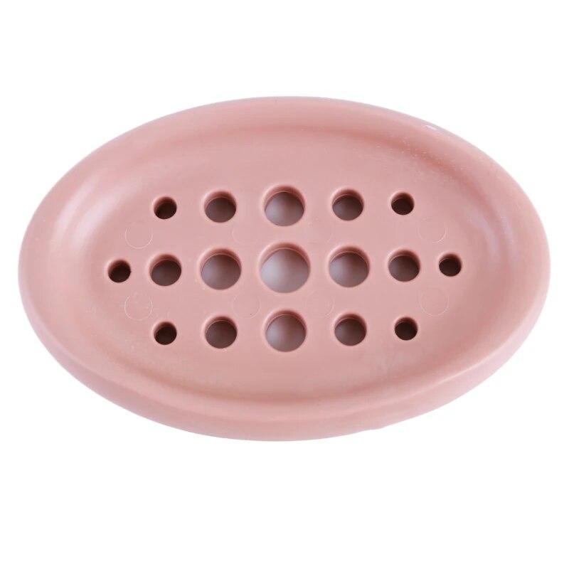 Bathroom Soap Drain Box Silicone Filter Bathroom Supplies Household Products Convenient Practical Laundry Brush Soap Tray