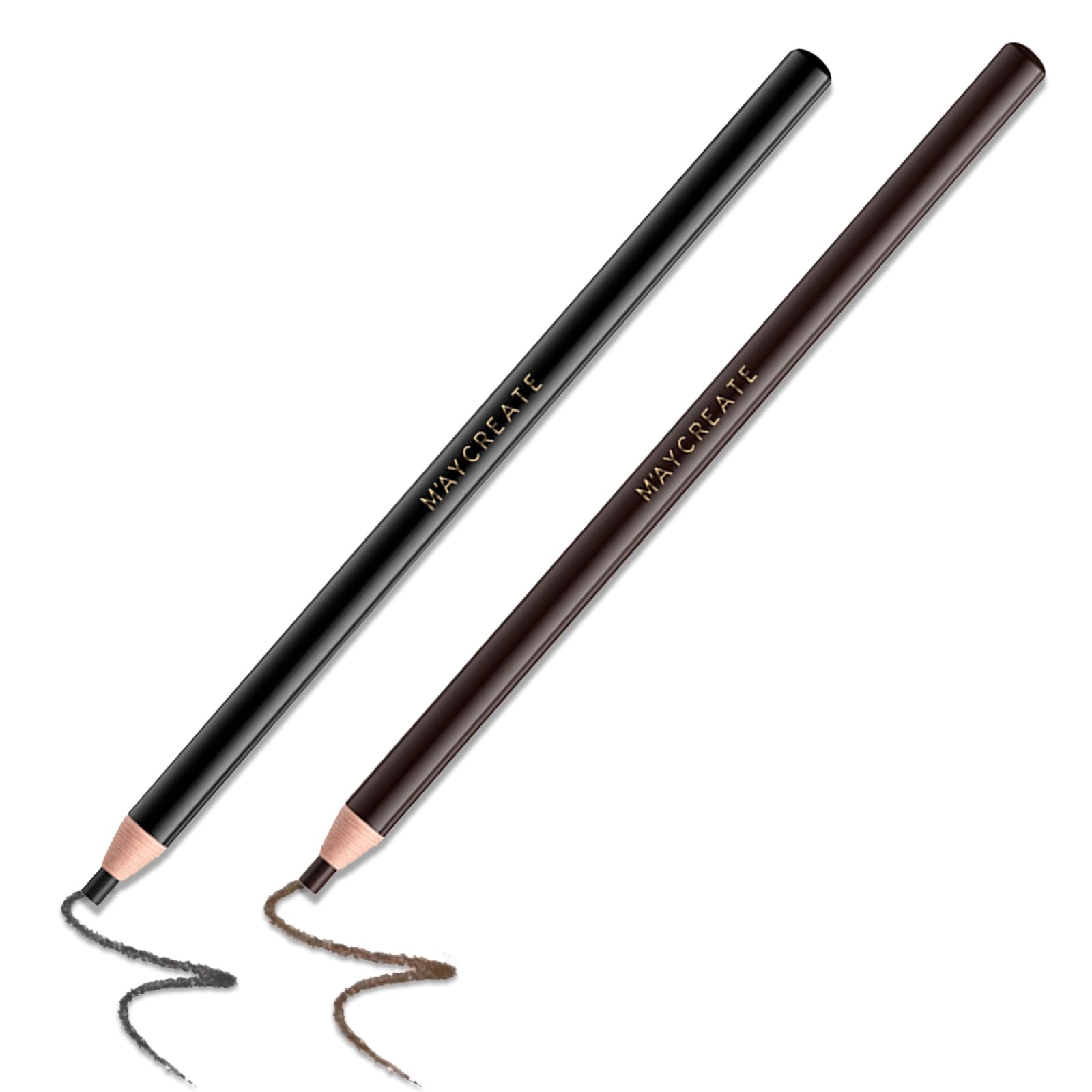 

[Official] 2-Pack Waterproof Eyebrow Pencil - Long-lasting, Sweatproof, Natural Makeup Effect, Tearable by Hand, 18cm Length, Super Long-lasting,