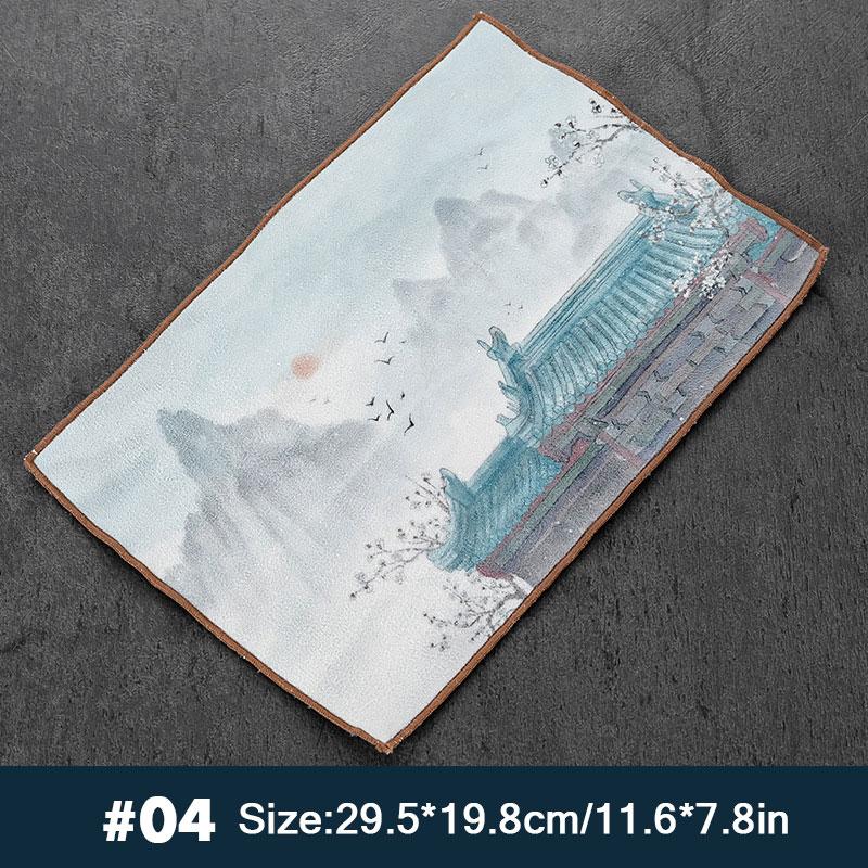 Chinese Style Absorbent Tea Towel Tea Ceremony Accessories Tablecloth Rag Classical Simple Style Tea Mat Ceremony Decoration Mat
