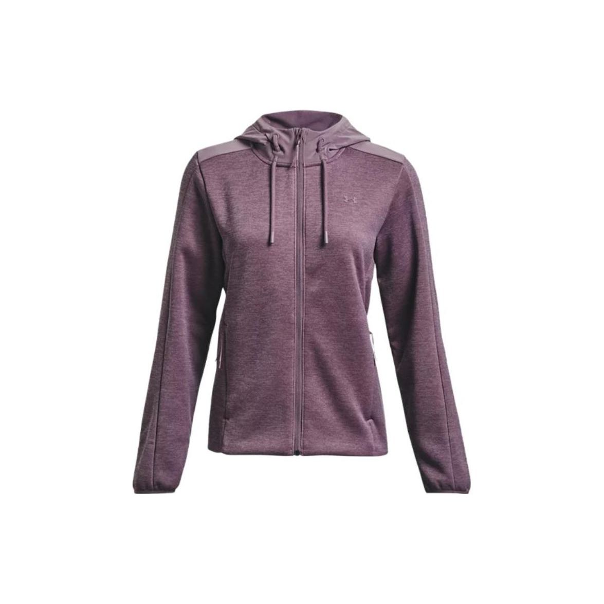Under Armour Solid Color Hooded Zip-Up Jacket Women Purple 1378850-500 XS