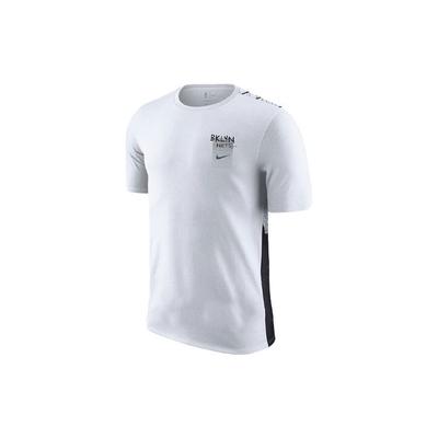 Brooklyn Nets Logo Print Crew Neck T-Shirt Men Tops White CT9378-100