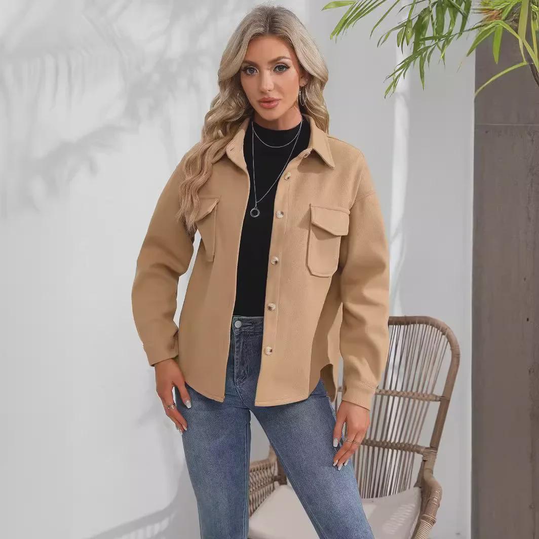 

Cross-Border Casual Autumn & Winter Wool Coat with Buttons - Clearance Sale Large