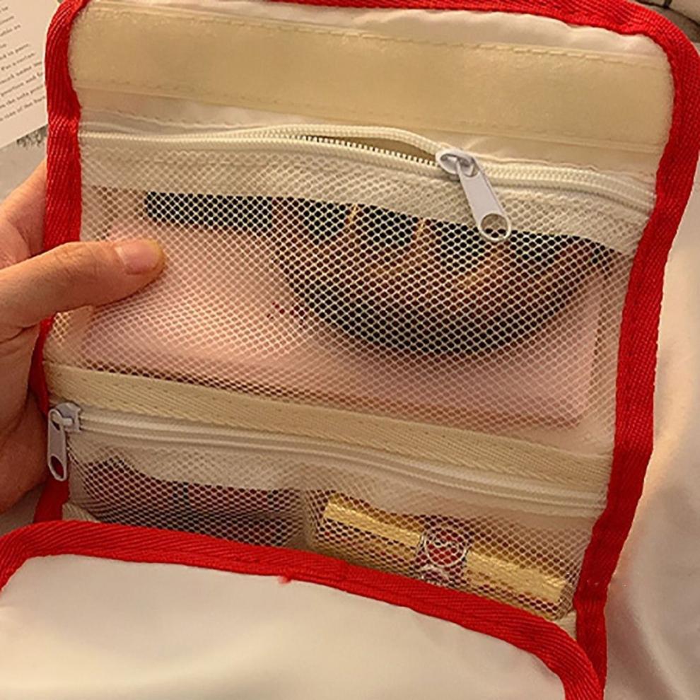 Japanese Anime Cute Cat Makeup and Toiletry Bag - Multifunctional, Portable Four-in-One Travel Storage for Women