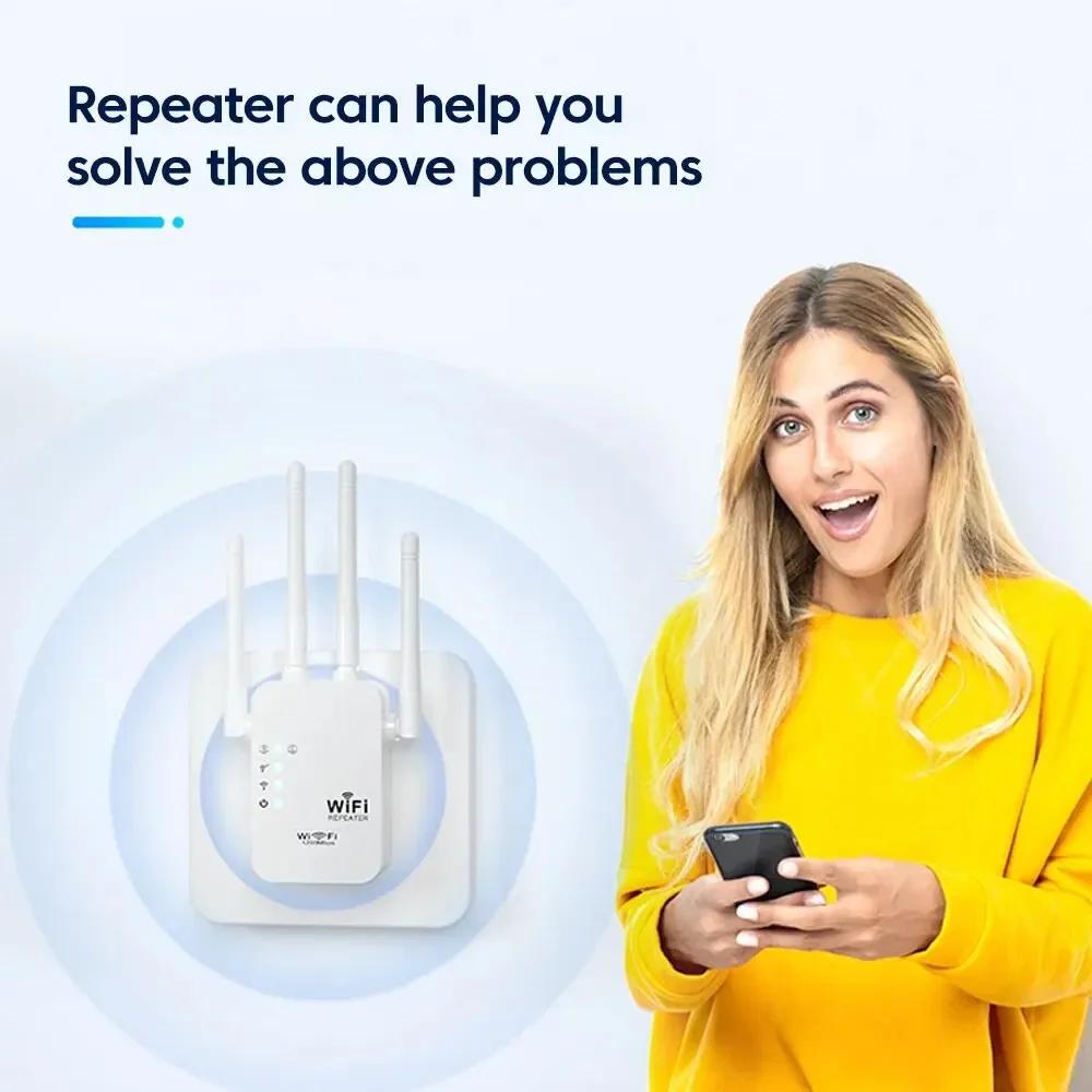 WALRAM 300Mbps WiFi Repeater 80211N 24G Signal Booster Long Range Wireless Extender Amplifier