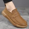 Fashion Brand Men Genuine Leather Walking Loafers High Quality Soft Bottom Comfy Business Shoes Fashion Office Dress Flat Designer Shoes